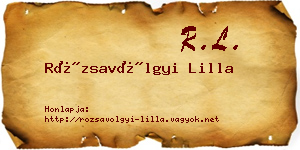 Rózsavölgyi Lilla névjegykártya
