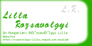 lilla rozsavolgyi business card